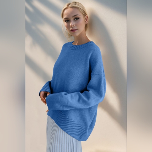 Basic Bae Round Neck Dropped Shoulder Sweater - Picture 3 of 4